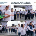 Entrega el Rector equipo de RCP a Brigada de Primeros Auxilios de la Preparatoria Mante