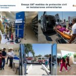 Ensaya UAT medidas de protección civil en instalaciones universitarias